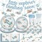 185pc Airplane Baby Shower Decorations Set (Serves 25) - Complete Tableware Kit with 300gsm Heavy-Duty Plates, Tablecloths, Banner, Balloons & Cupcake Toppers - Boy's Airplane Theme Party Supplies